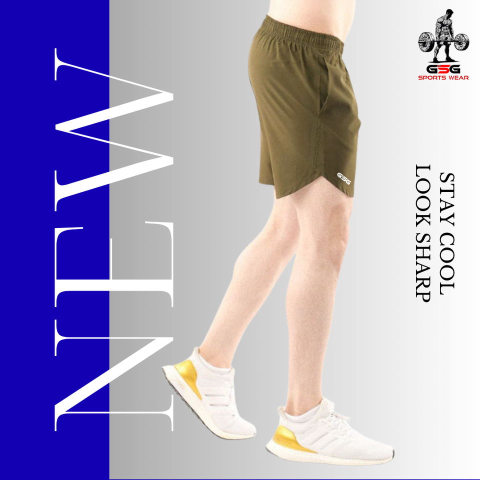 Active Wear Plain Shorts - Green