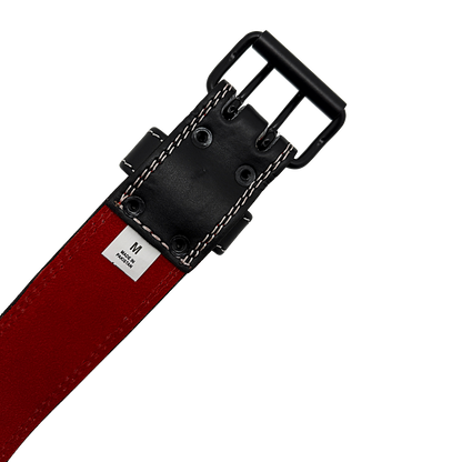 GSG Pro Gym Leather BeltDouble Prong Gold Black Edition