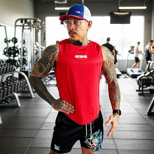GSG Tank Top Dry-Fit Sleeveless Shirt – RED