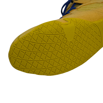 Professional Gym, Wrestling and Boxing Shoes Lightweight High Ankle Support (Yellow & Blue)