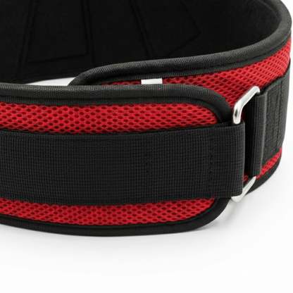6" REINFORCED NYLON LIFTING BELT - Red