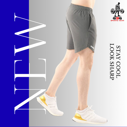 Active Wear Plain Shorts - Grey