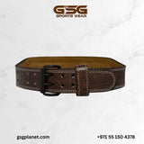 GSG PowerGrip Leather Weightlifting Belt – Brown
