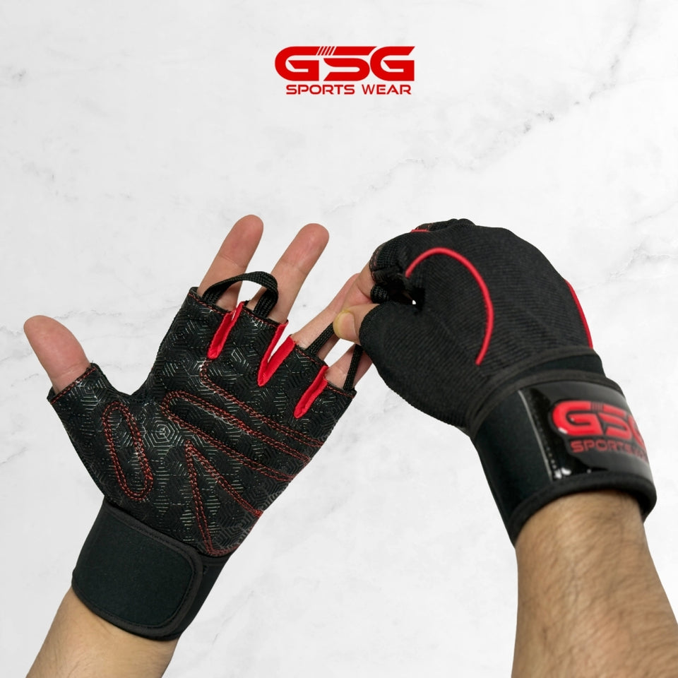 GSG MaxHold Gym Gloves - Red