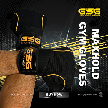 GSG MaxHold Gym Gloves - Yellow