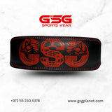 GSG PowerGrip Leather Weightlifting Belt – Red