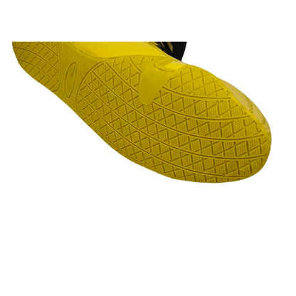 Professional Gym Wrestling and Boxing Shoes Lightweight Ankle Support Yellow Black PU Leather