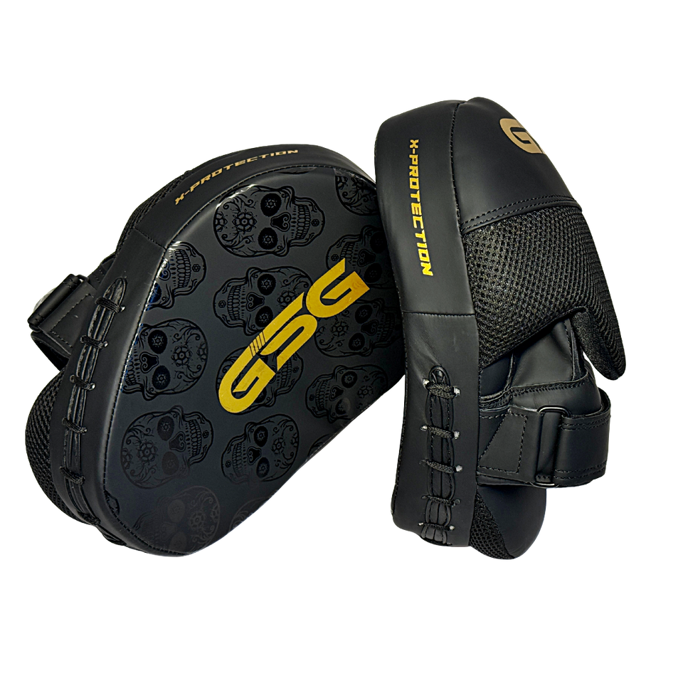 Skull Strike Focus Pads – Black & Gold