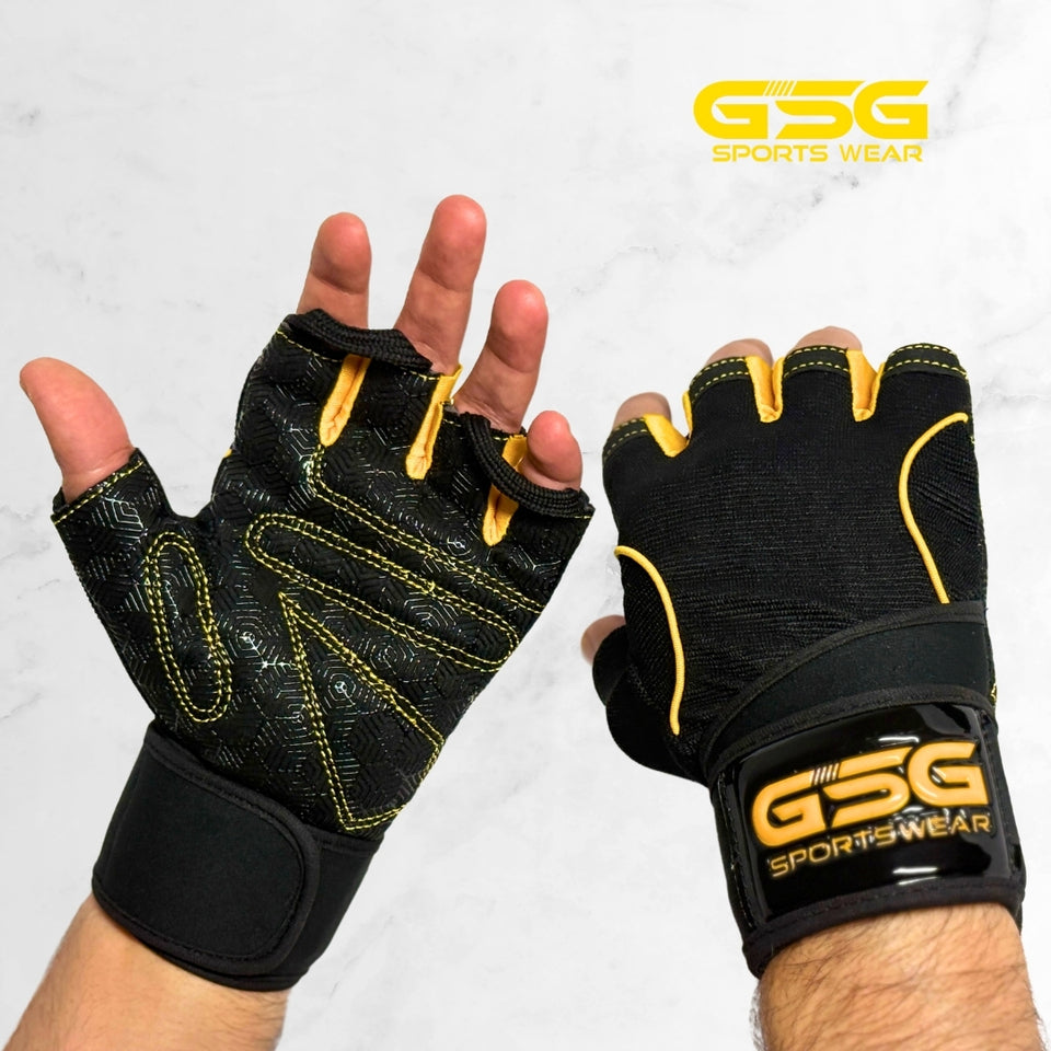GSG MaxHold Gym Gloves - Yellow