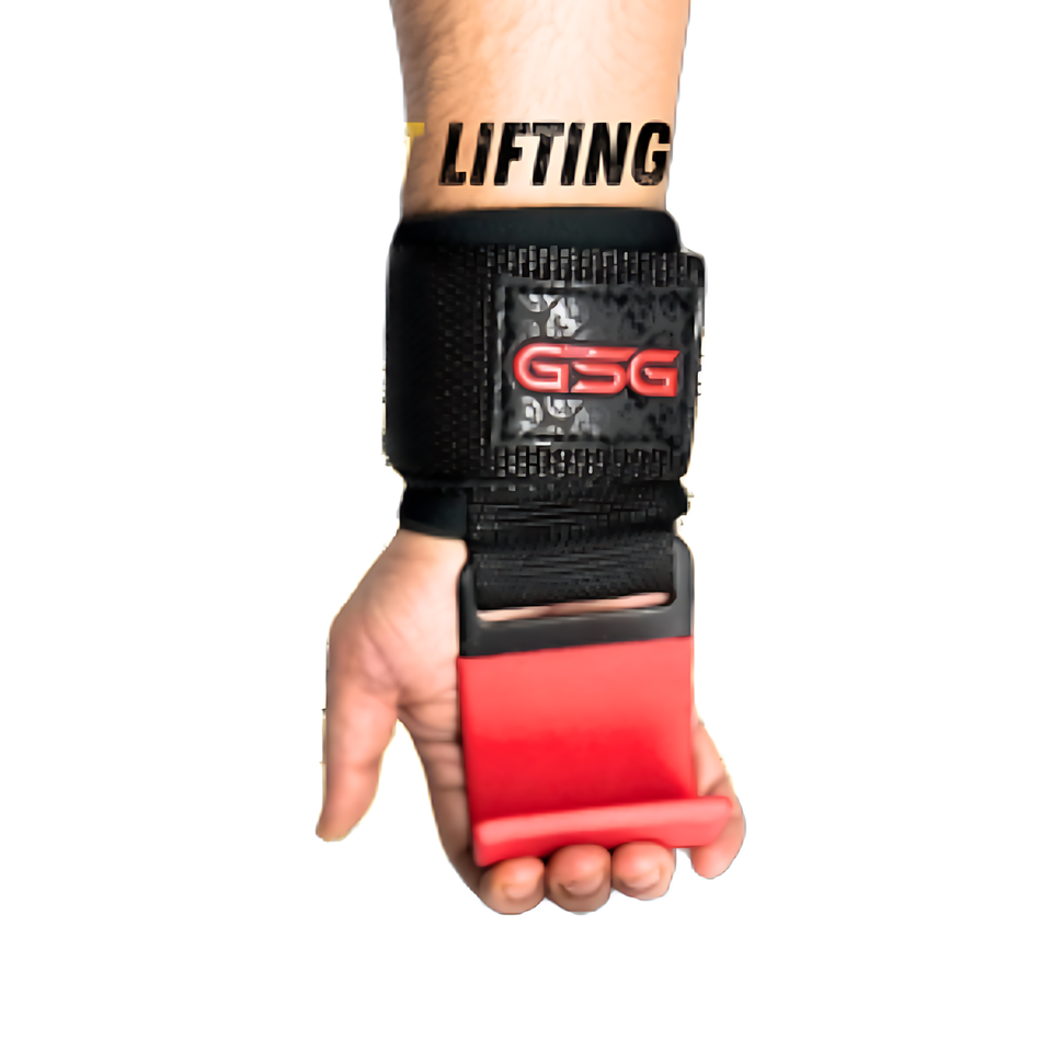 GSG Heavy Duty Weight Lifting Hooks-Red
