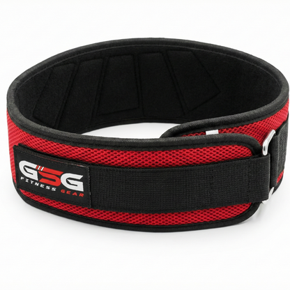 6" REINFORCED NYLON LIFTING BELT - Red