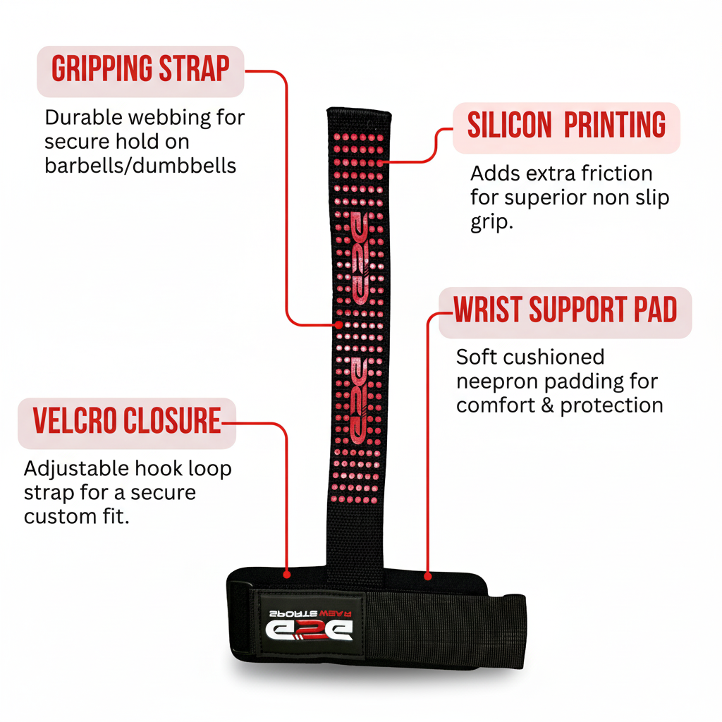 Heavy-Duty Power Lifting Strap-Red