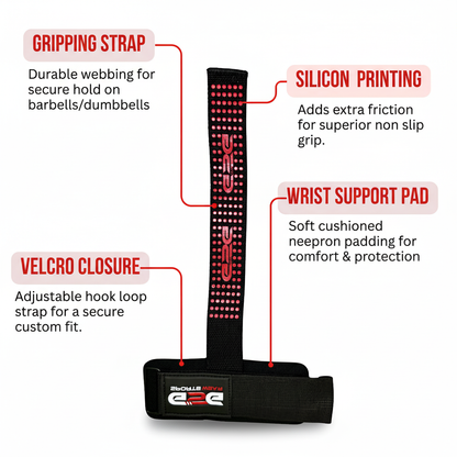 Heavy-Duty Power Lifting Strap-Red
