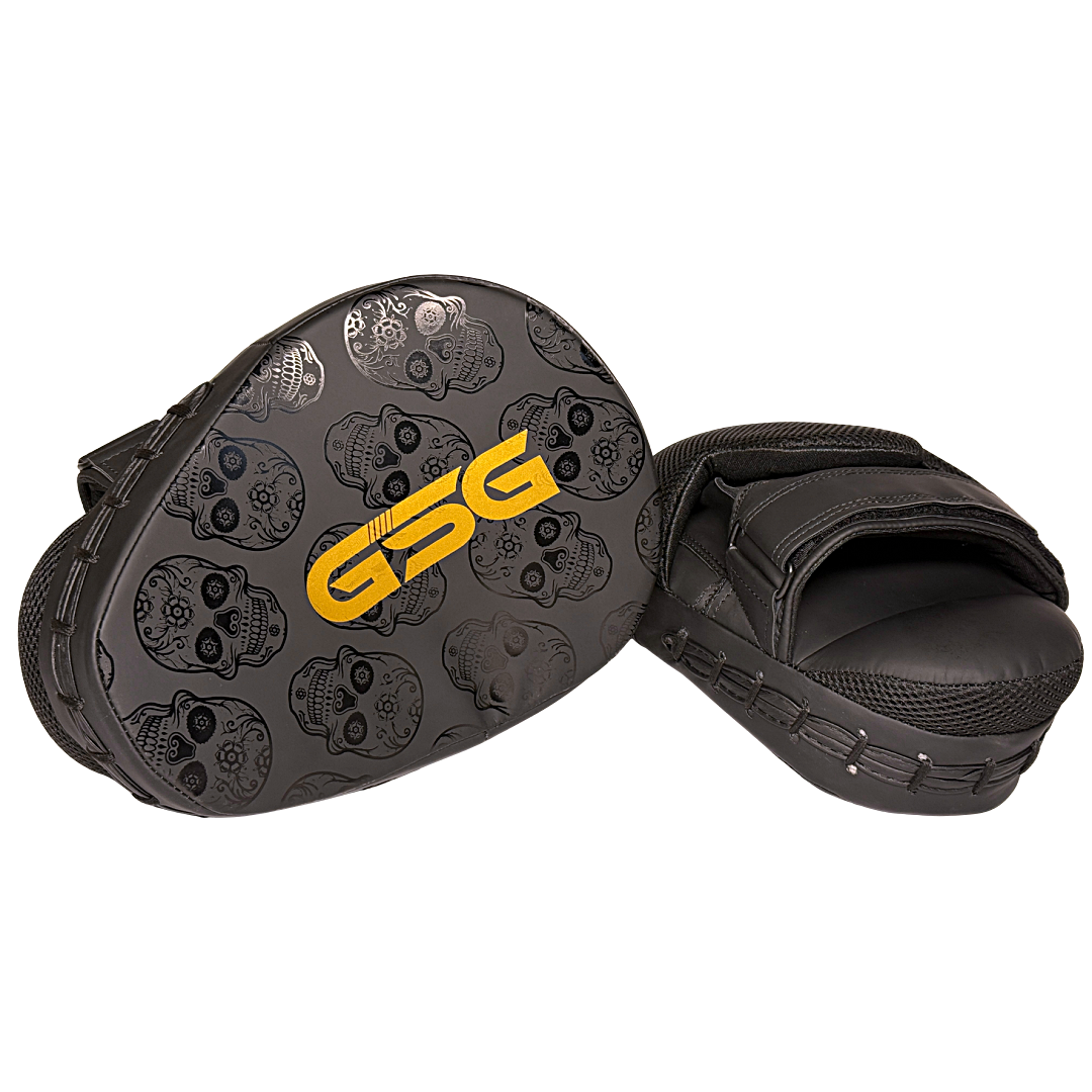 Skull Strike Focus Pads – Black & Gold