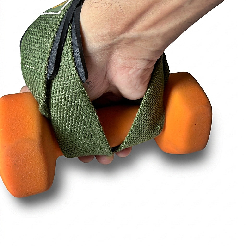 Figure 8 Lifting Strap – Heavy Duty Wrist Support for Deadlifts & Powerlifting-GREEN