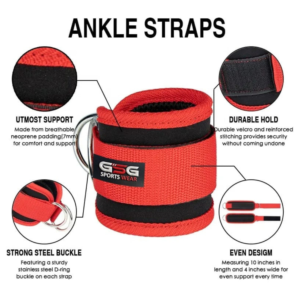 GSG Gym Ankle Strap - Red