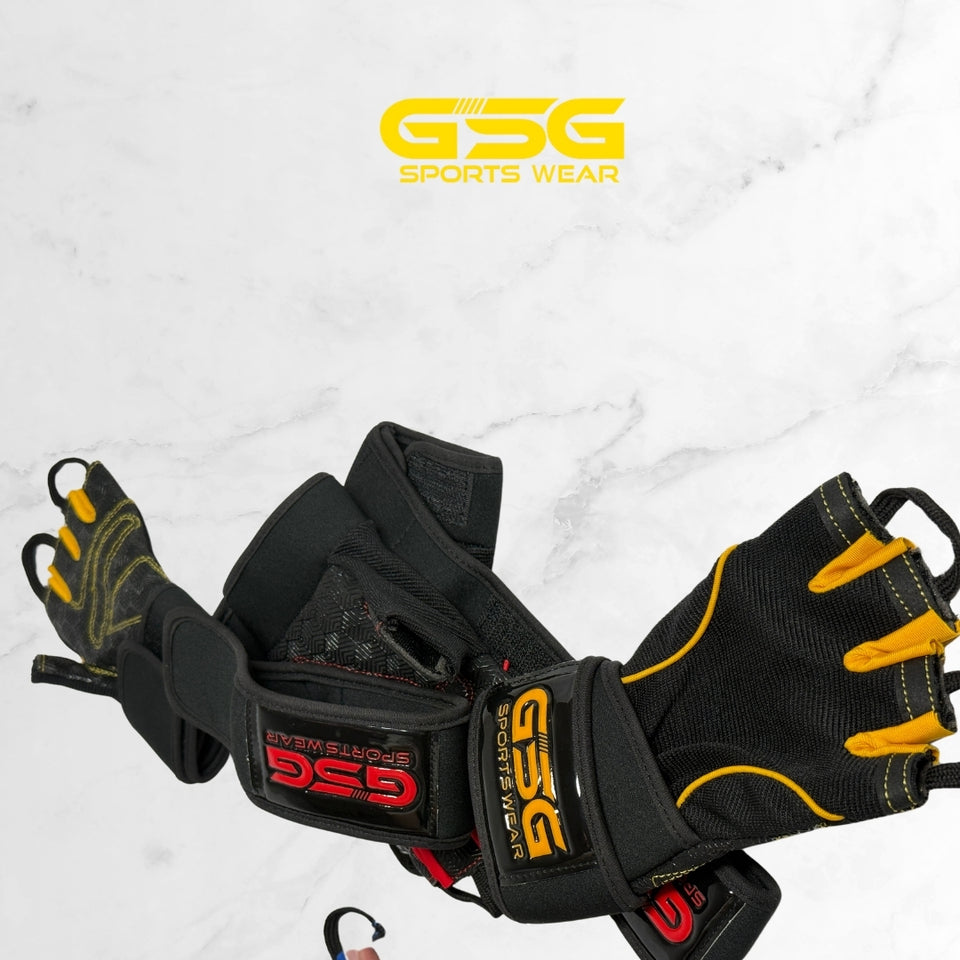 GSG MaxHold Gym Gloves - Yellow