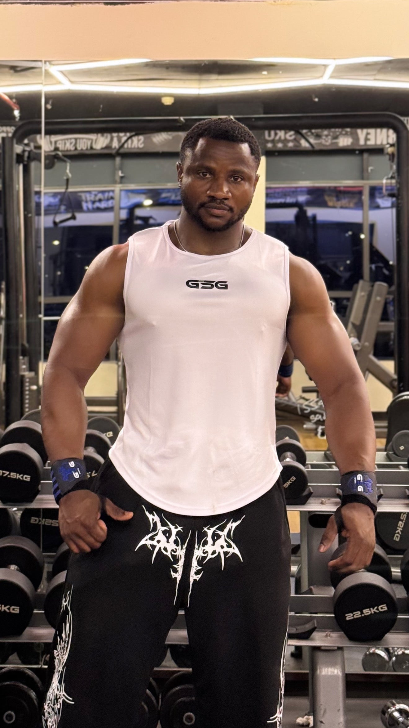 GSG Tank Top Dry-Fit Sleeveless Shirt – WHITE