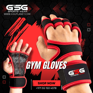 Fitness Workout Gloves - Black & Red