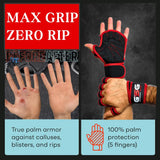 Breathable Workout Gloves - Black & Red gsgplanet