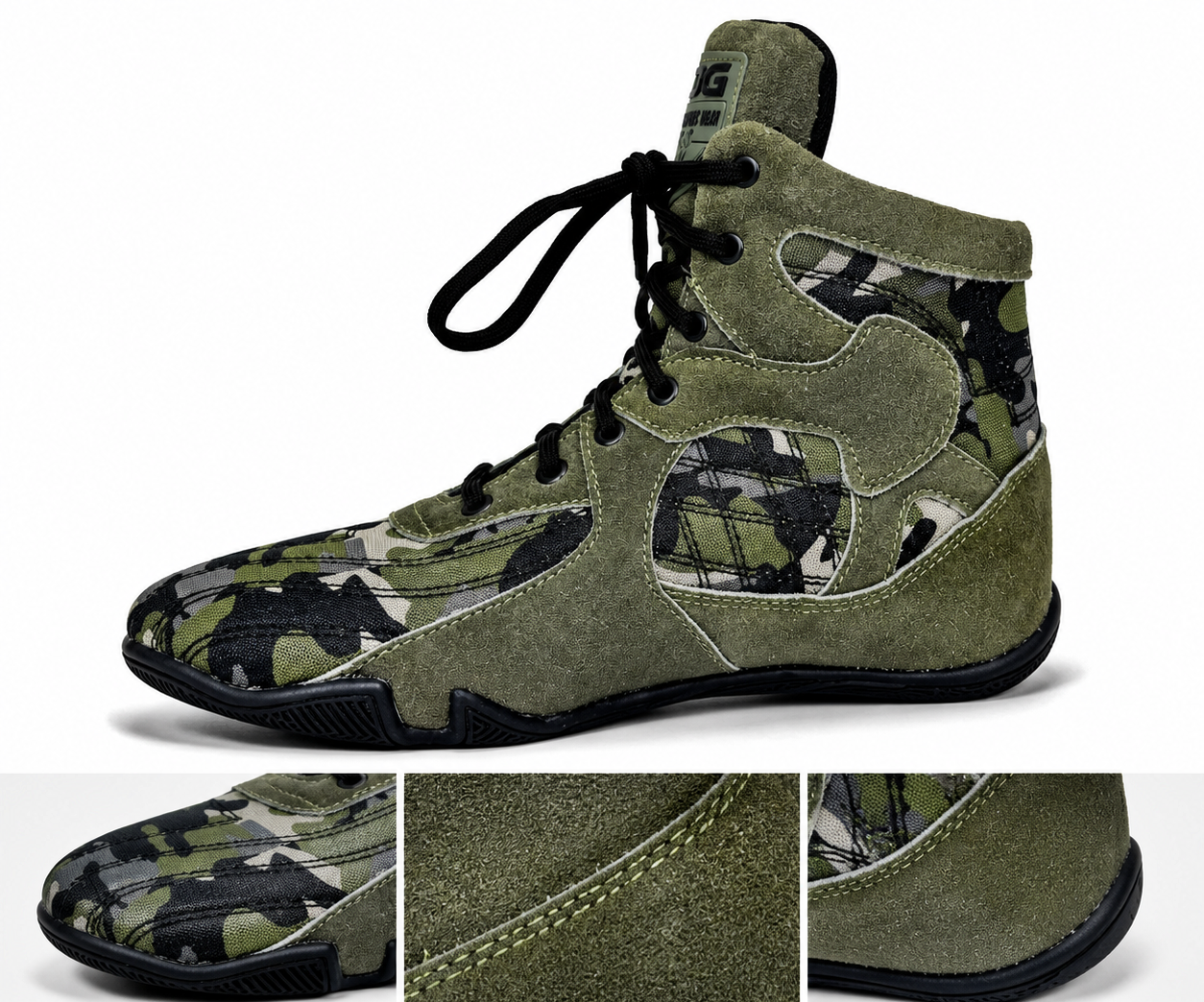 Professional Gym Wrestling & Boxing Shoes | Lightweight Leather Training Shoes with Ankle Support