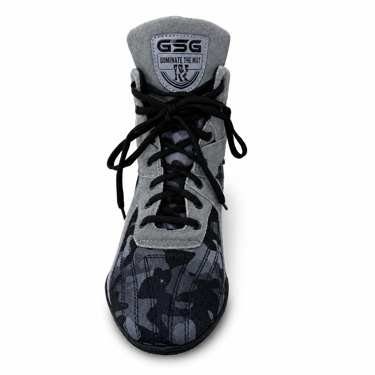 Professional Gym Wrestling & Boxing Shoes | Lightweight Leather Training Shoes with Ankle Support (Grey))