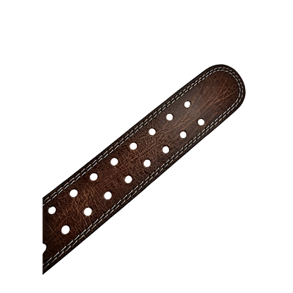GSG Pro Gym Leather Belt Double Prong Gold Brown Edition