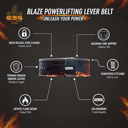 GSG Blaze Lever Belt - Premium Powerlifting Belt