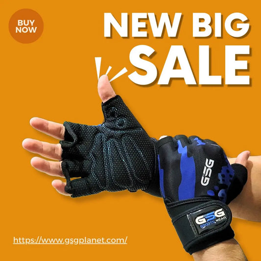 GSG GEL Padded Fingerless Weight Lifting Gloves - gsgplanet