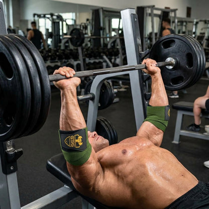 GSG Elbow Wraps Green Heavy Duty Elbow Support Strap for Weightlifting Powerlifting Bodybuilding Gym Training