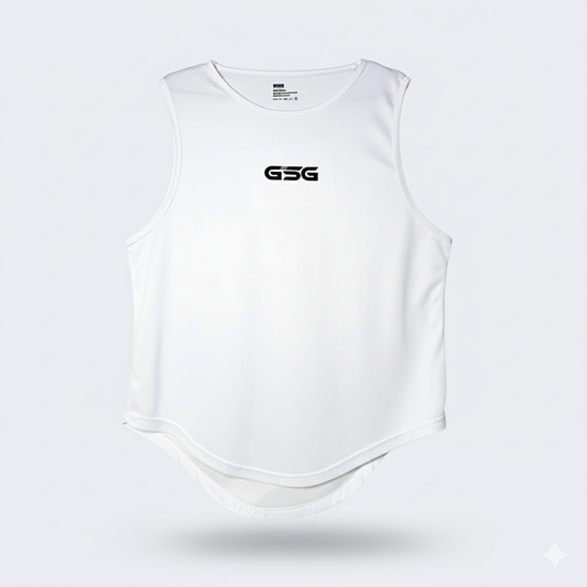 GSG Tank Top Dry-Fit Sleeveless Shirt – WHITE