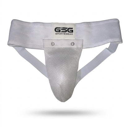 Athletic Supporter – Groin Guard with Ergonomic Cup Pocket (Red/White/Yellow)