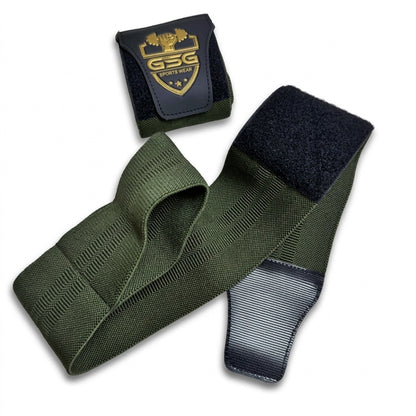 GSG Elbow Wraps Green Heavy Duty Elbow Support Strap for Weightlifting Powerlifting Bodybuilding Gym Training