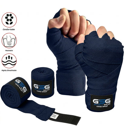Hand Wraps GSG – Comfortable & Breathable, 3.5M/4M/4.5M (Black, Navy, Red)