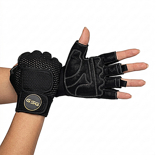 GSG Women's Fingerless Gym Gloves | Premium Grip Weightlifting & Fitness Gloves (UNISEX)
