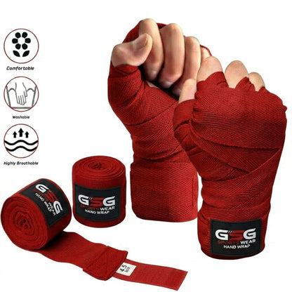 Hand Wraps GSG – Comfortable & Breathable, 3.5M/4M/4.5M (Black, Navy, Red)
