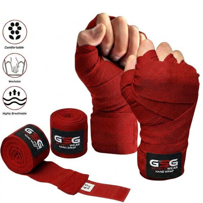 Hand Wraps GSG – Comfortable & Breathable, 3.5M/4M/4.5M (Black, Navy, Red)