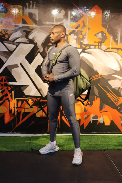 GSG Men's Compression leggings with Phone Pocket