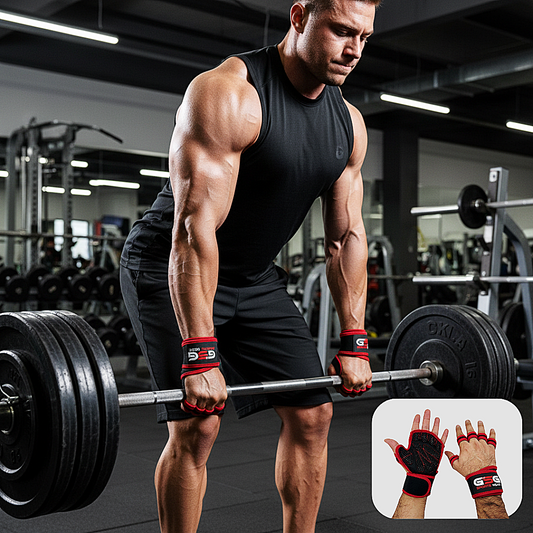 Breathable Workout Gloves - Black & Red