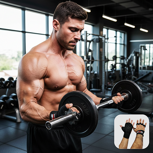 Breathable Workout Gloves - Red & Black