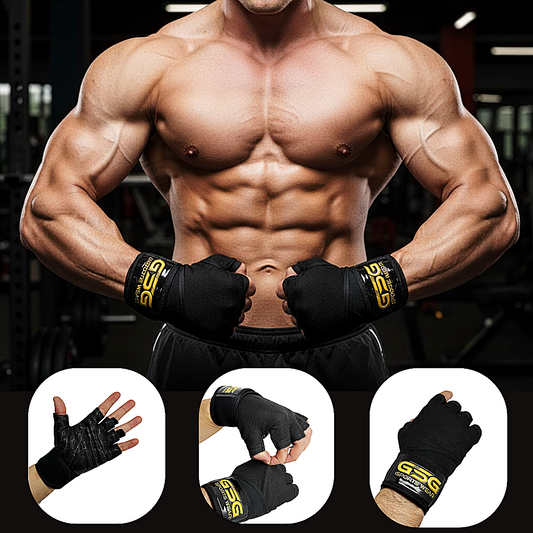 Weightlifting Gym Gloves - Black