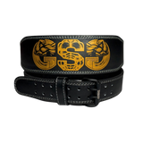 GSG PowerGrip Leather Weightlifting Belt – Black
