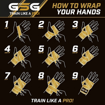 Hand Wraps GSG – Comfortable & Breathable, 3.5M/4M/4.5M (Black, Navy, Red)