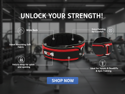 6" REINFORCED NYLON LIFTING BELT - Red