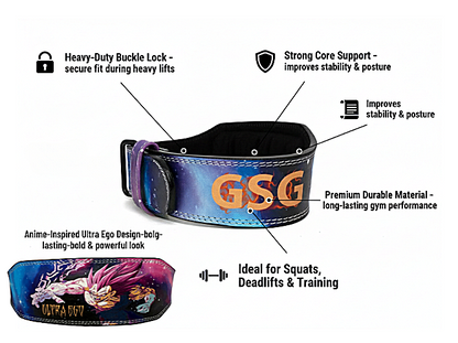 Anime Powerlifting Belt-Dragon Ball Ultra Ego (Buckle)
