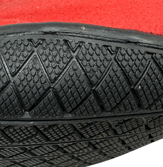 Professional Gym Wrestling and Boxing Shoes Lightweight Ankle Support Red Black Amara Leather