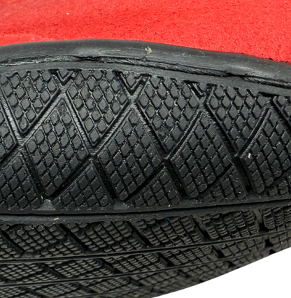 Professional Gym Wrestling and Boxing Shoes Lightweight Ankle Support Red Black Amara Leather