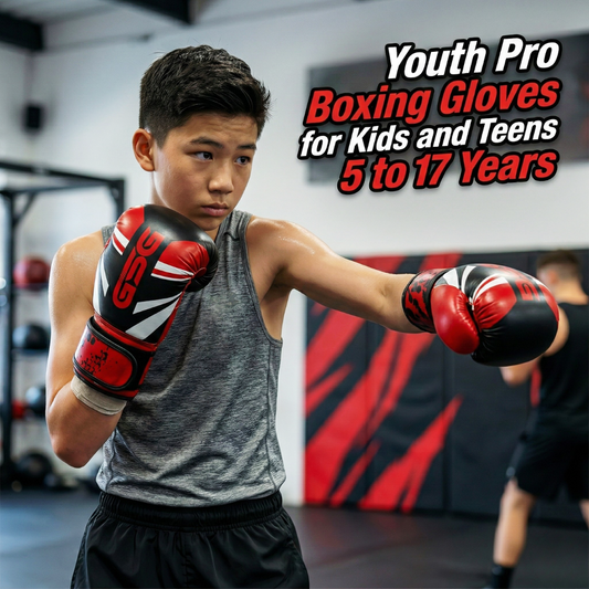 GSG Youth Pro Boxing Gloves for Kids and Teens 5 to 17 Years – RED