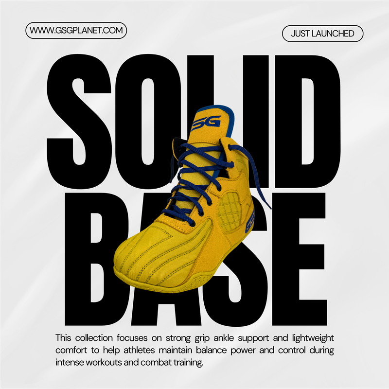 Professional Gym, Wrestling & Boxing Shoes – Lightweight Ankle Support (Yellow Amara Leather)