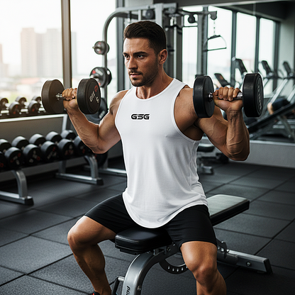 GSG Tank Top Dry-Fit Sleeveless Shirt – WHITE